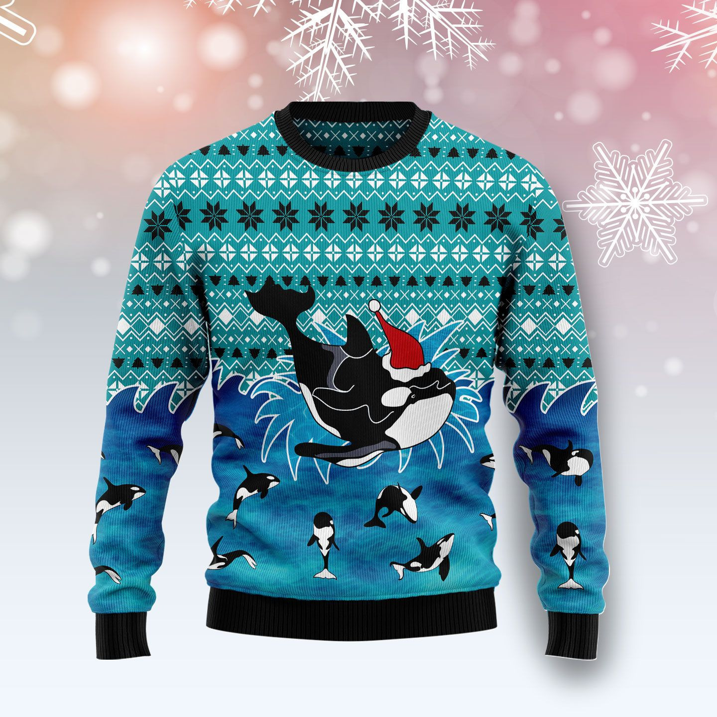 Love Oracle Whale Ugly Christmas Sweater, Perfect Holiday Gift
