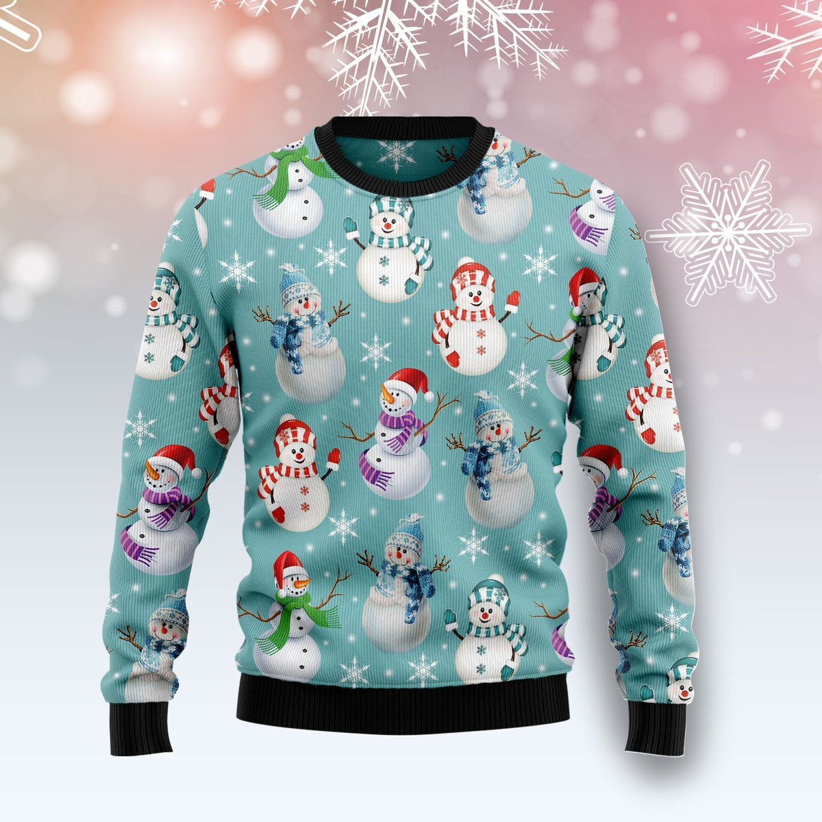 Love Snowman Ugly Christmas Sweater, Perfect Holiday Gift