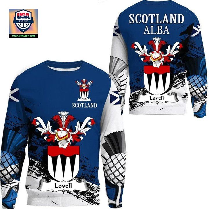 Lovell Scottish Family Crest Scotland Special Sweater 