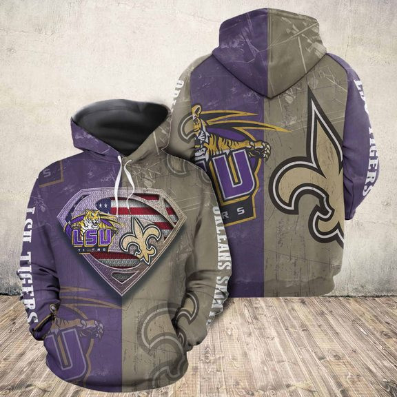 Lsu Tigers 3D All Over Print Hoodie & Zip Hoodie