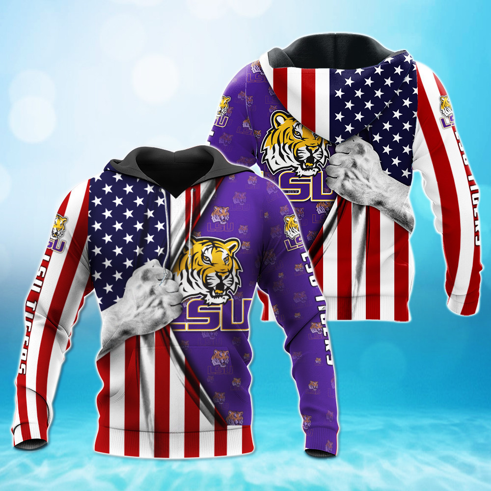 Lsu Tigers 3D All Over Print Hoodie & Zip Hoodie