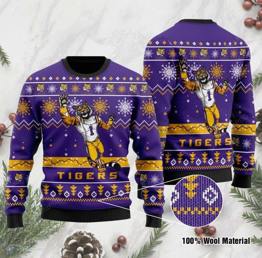 Lsu Tigers Football Ugly Christmas Sweater, Perfect Holiday Gift