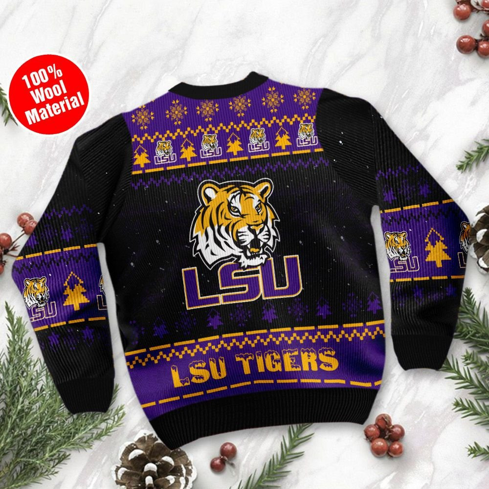 Lsu Tigers Snoopy Dabbing Ugly Christmas Sweater Perfect Holiday Gift - Image 3