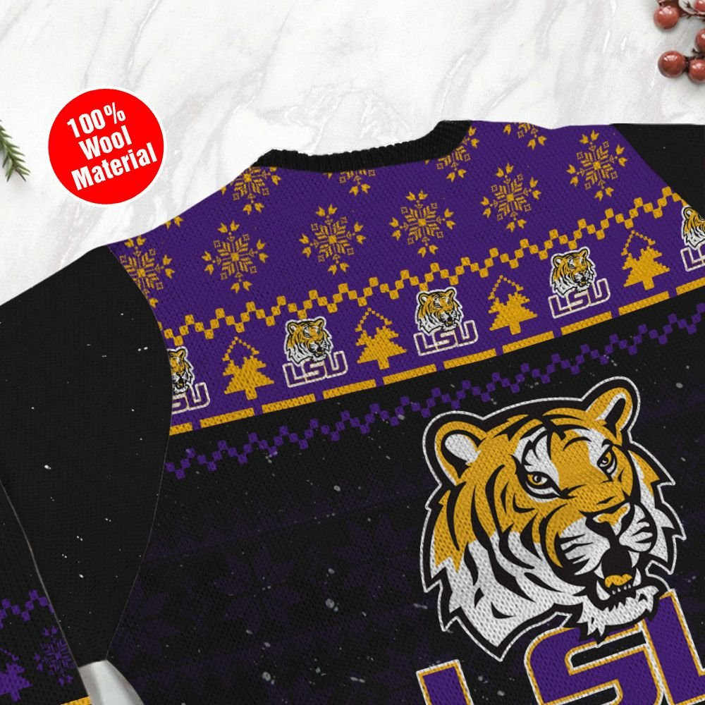 Lsu Tigers Snoopy Dabbing Ugly Christmas Sweater Perfect Holiday Gift - Image 5