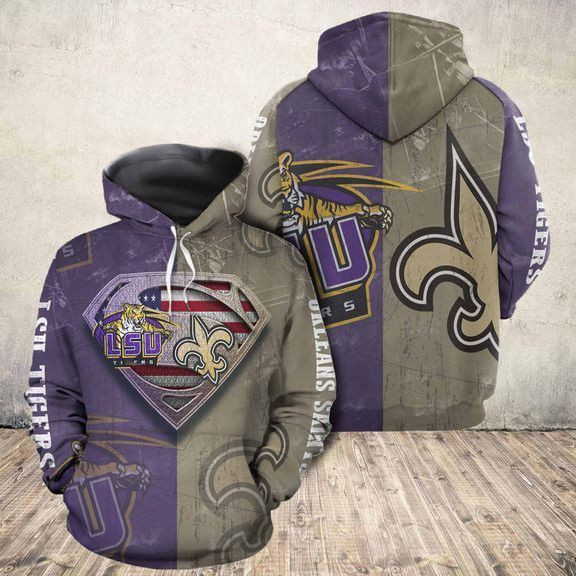 Lsu Tigers Vs Saints 3D All Over Print Hoodie & Zip Hoodie