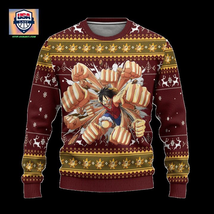 Luffy One Piece Anime Ugly Christmas Sweater