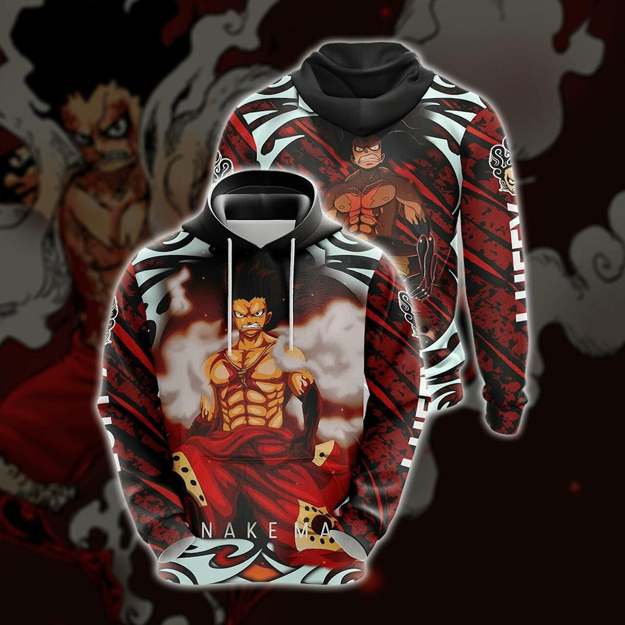 Luffy Snakeman Unisex 3D All Over Print Hoodie & Zip Hoodie