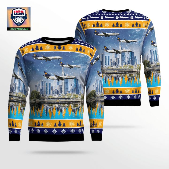 Lufthansa Cargo MD-11 Christmas AOP Sweater