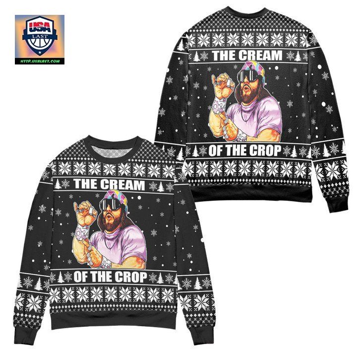 Macho Man Randy Savage The Cream Of The Crop Ugly Christmas Sweater Black