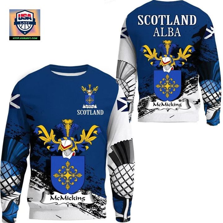Macmicking Or Mcmicking Scottish Family Crest Scotland Special Sweater 