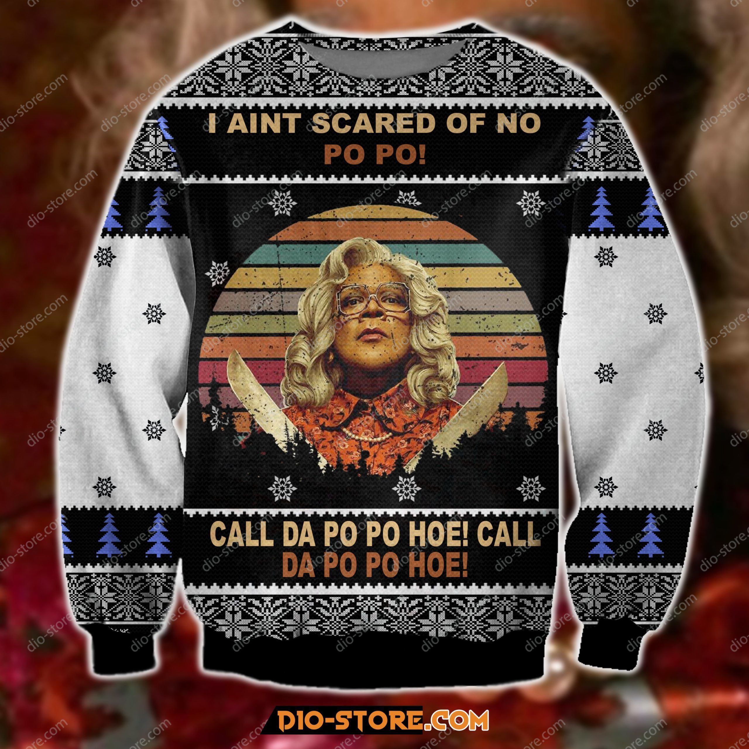 Madea 3D Print Knitting Pattern Ugly Christmas Sweater