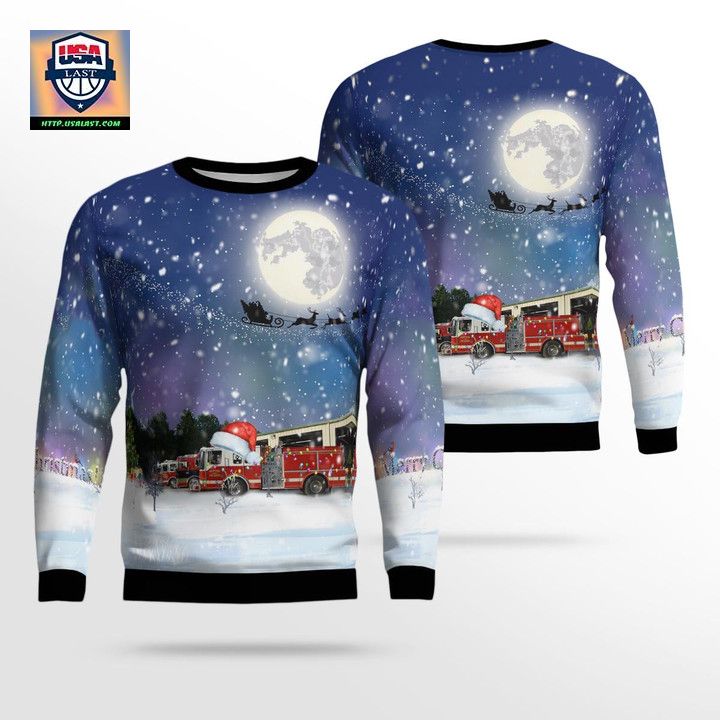 Madison Wisconsin City of Madison Fire Department Christmas Sweater 3D