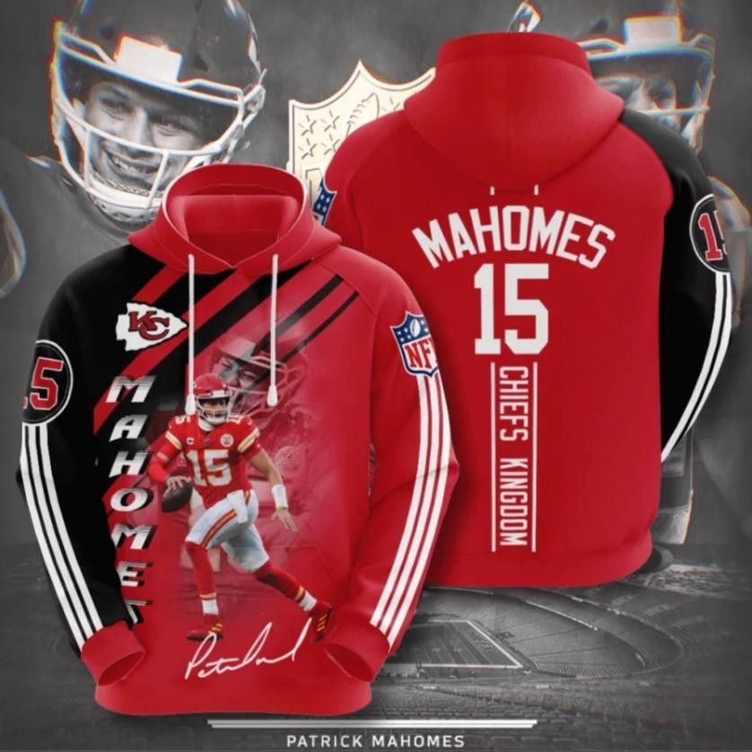 Mahomes 15 Kansas City Chiefs 3D All Over Print Hoodie & Zip Hoodie