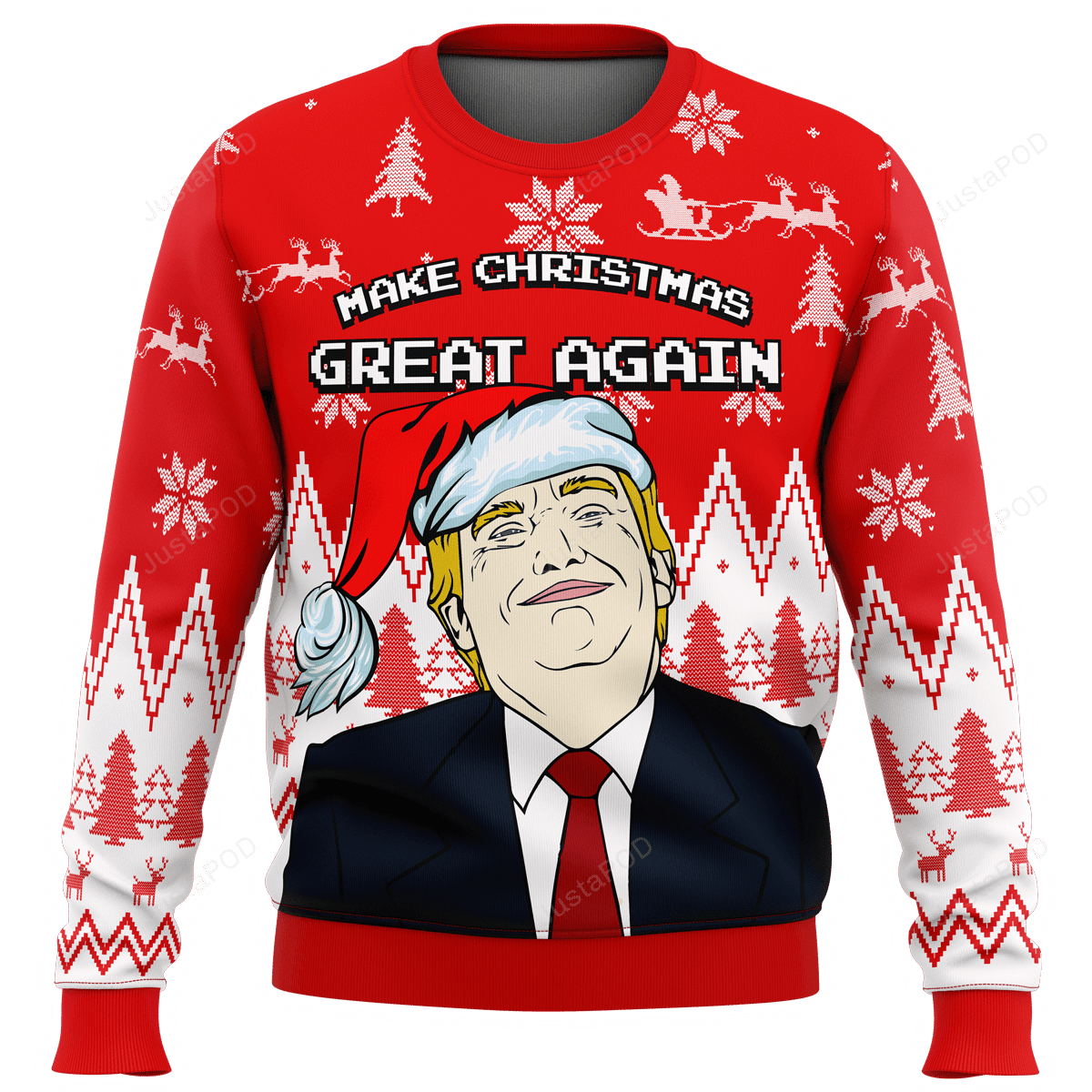 Make Christmas Great Again Premium Ugly Christmas Sweater, Perfect Holiday Gift
