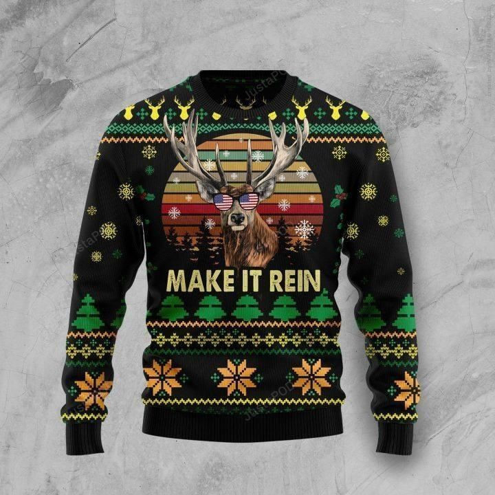 Make It Rein Ugly Christmas Sweater, Perfect Holiday Gift