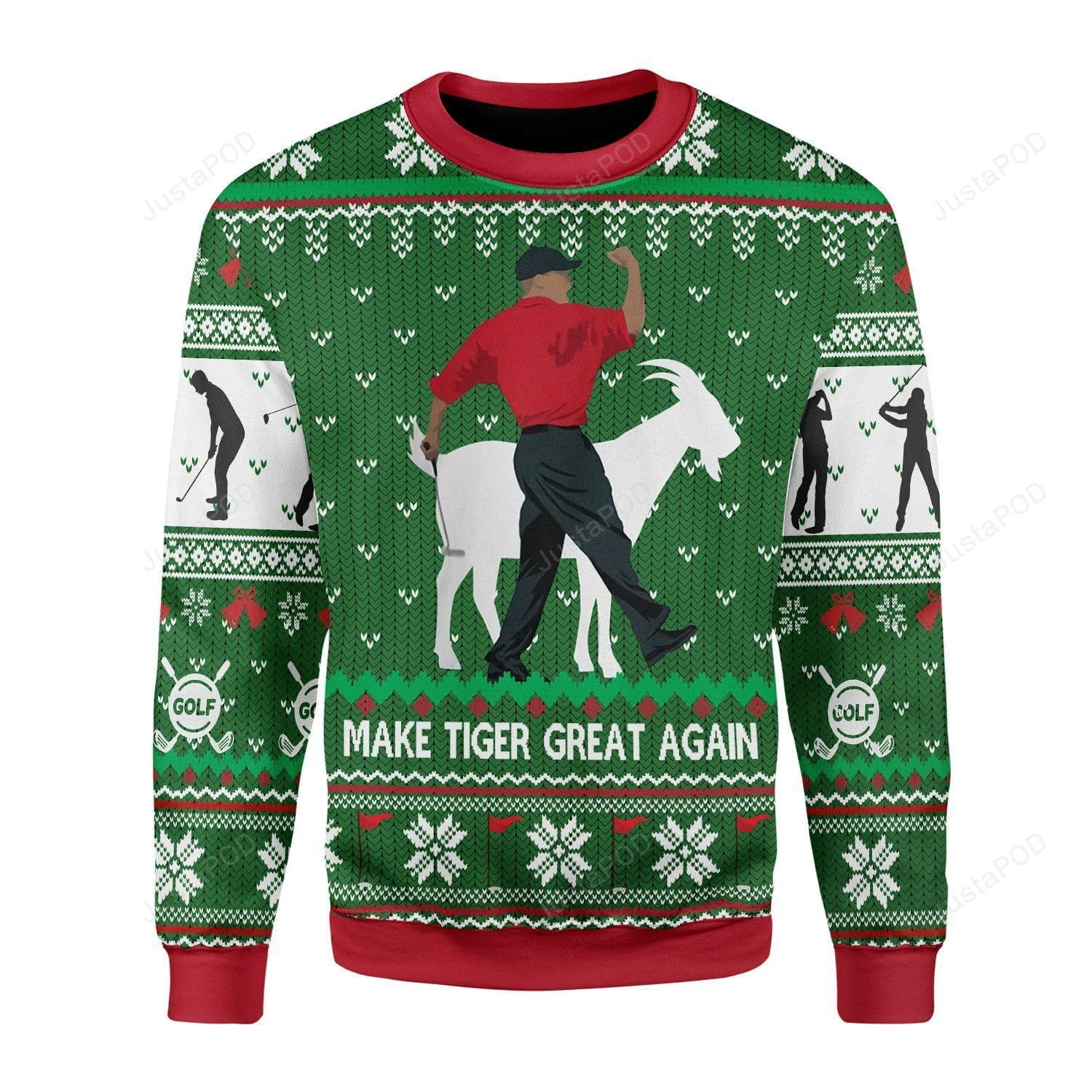 Make Tiger Great Again Ugly Christmas Sweater, Perfect Holiday Gift