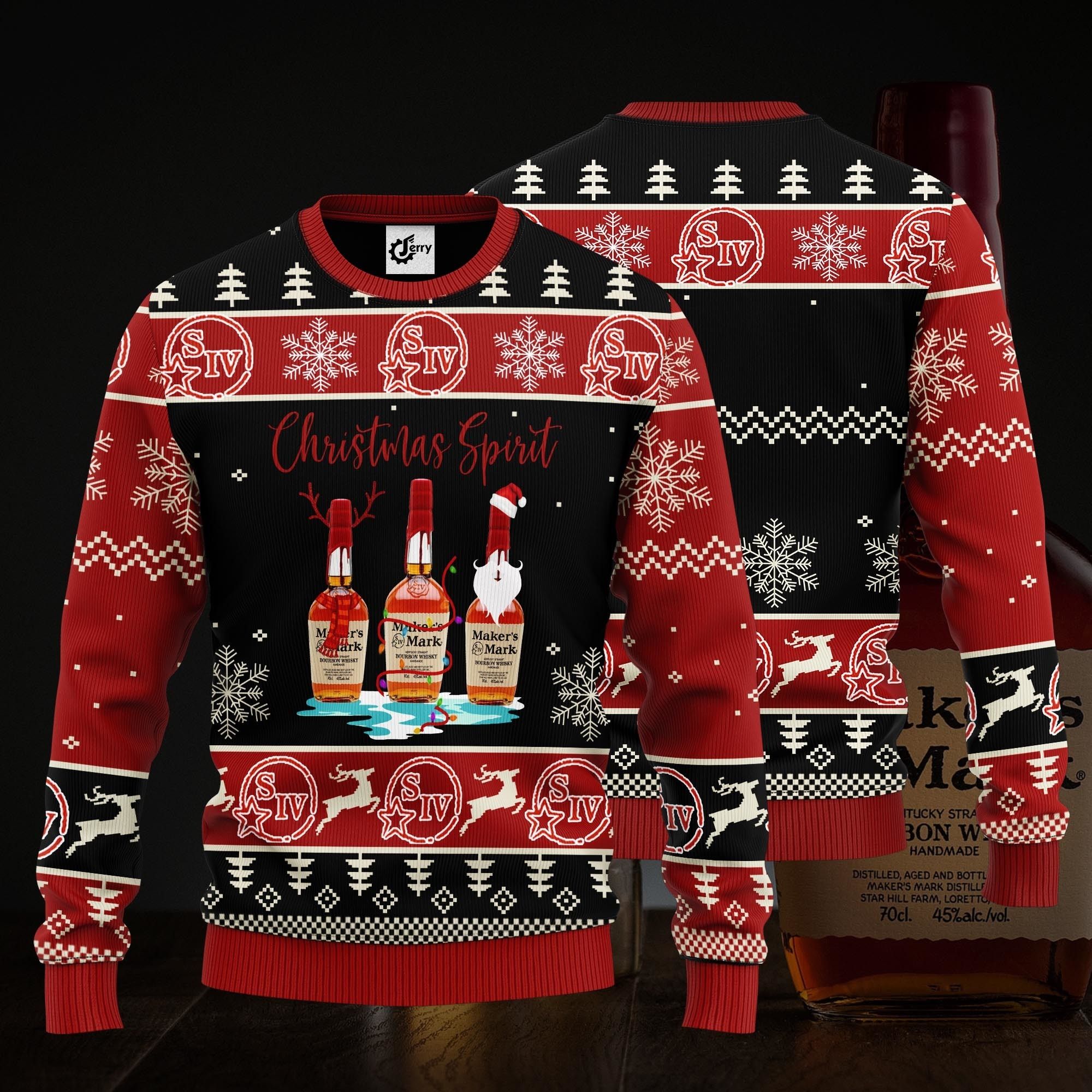 Maker'S Mark Christmas Spirit Ugly Christmas Sweater