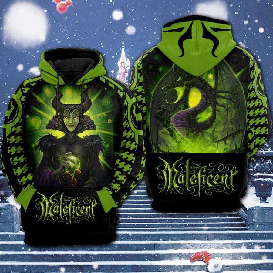 Maleficent Classic Cartoon Art 3D All Over Print Hoodie & Zip Hoodie