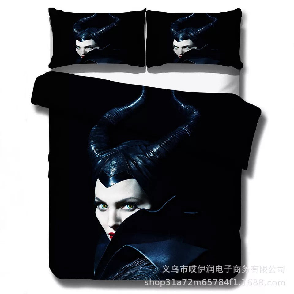 Maleficent Duvet Cover Quilt Cover Pillowcase Bedding Set Bed Linen Home Bedroom Decor