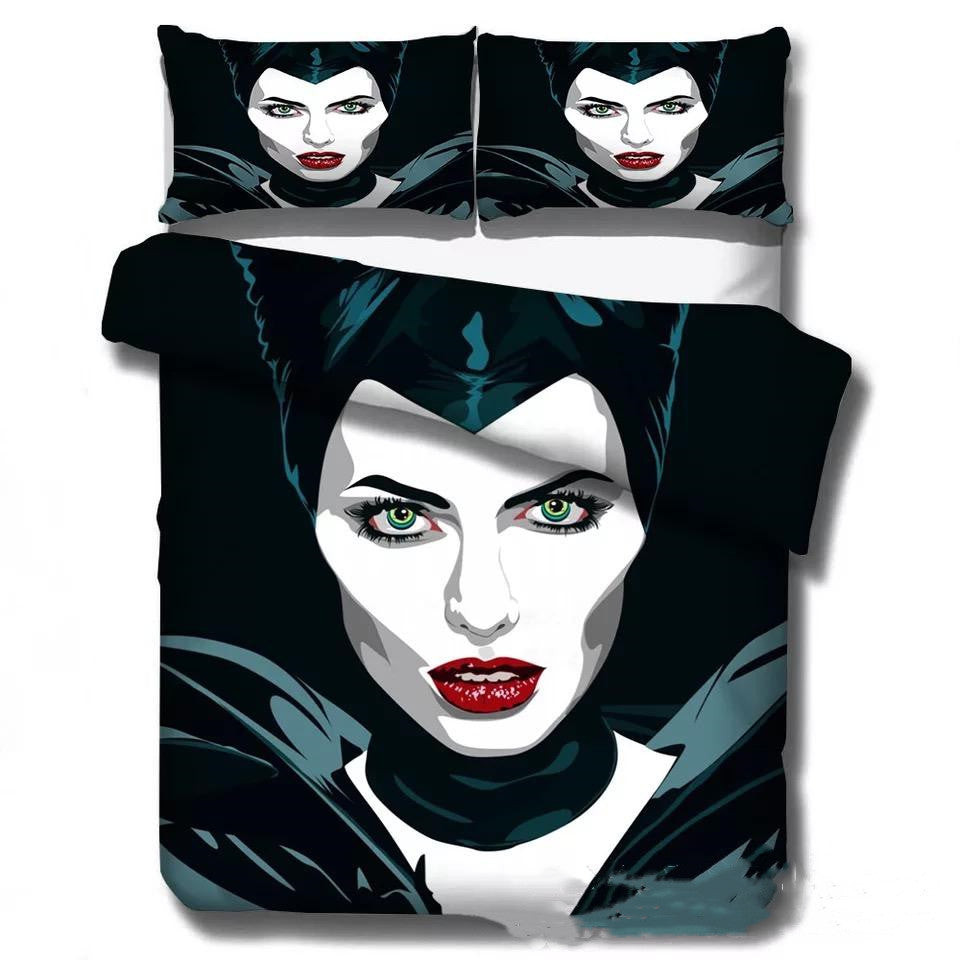 Maleficent Duvet Cover Quilt Cover Pillowcase Bedding Set Bed Linen Home Bedroom Decor