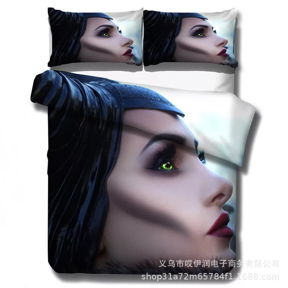 Maleficent Duvet Cover Quilt Cover Pillowcase Bedding Set Bed Linen Home Bedroom Decor