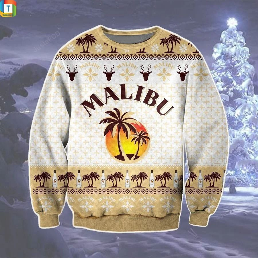 Malibu Rum Ugly Christmas Sweater, Perfect Holiday Gift