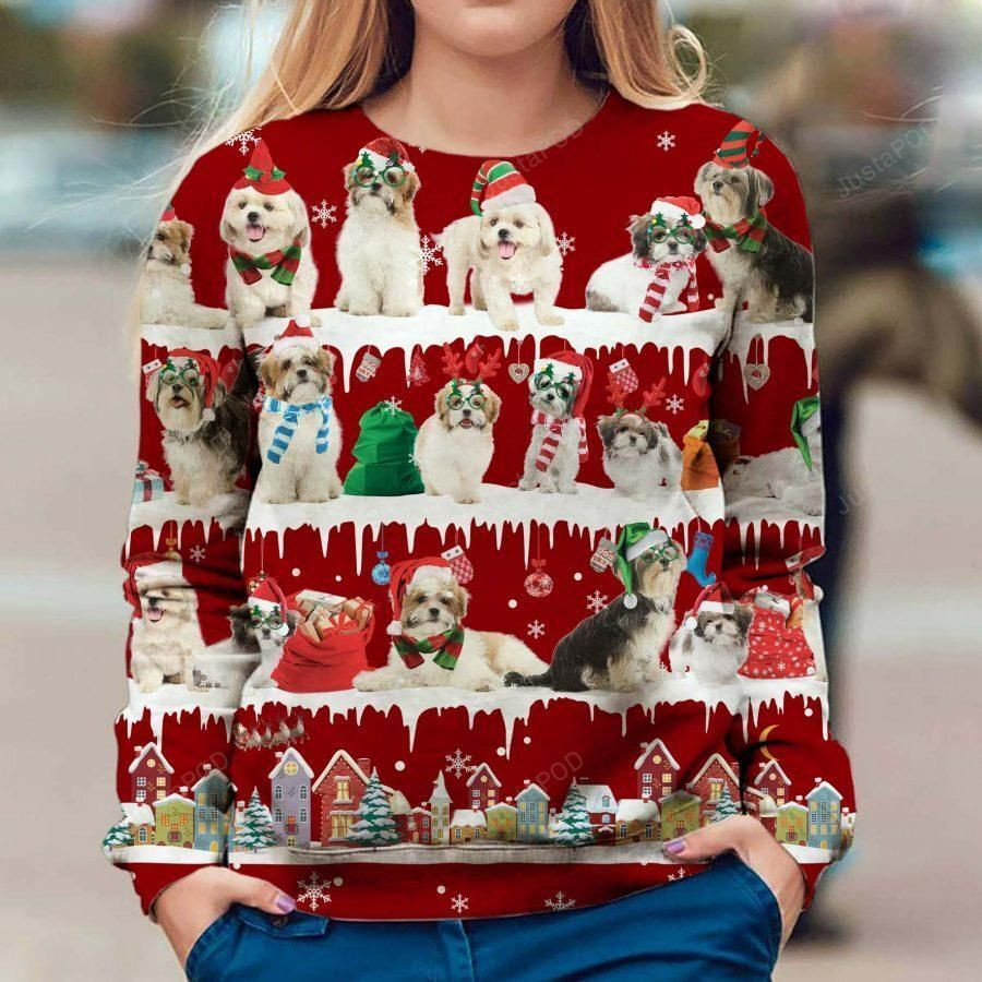 Malshi Dog Ugly Christmas Sweater, Perfect Holiday Gift