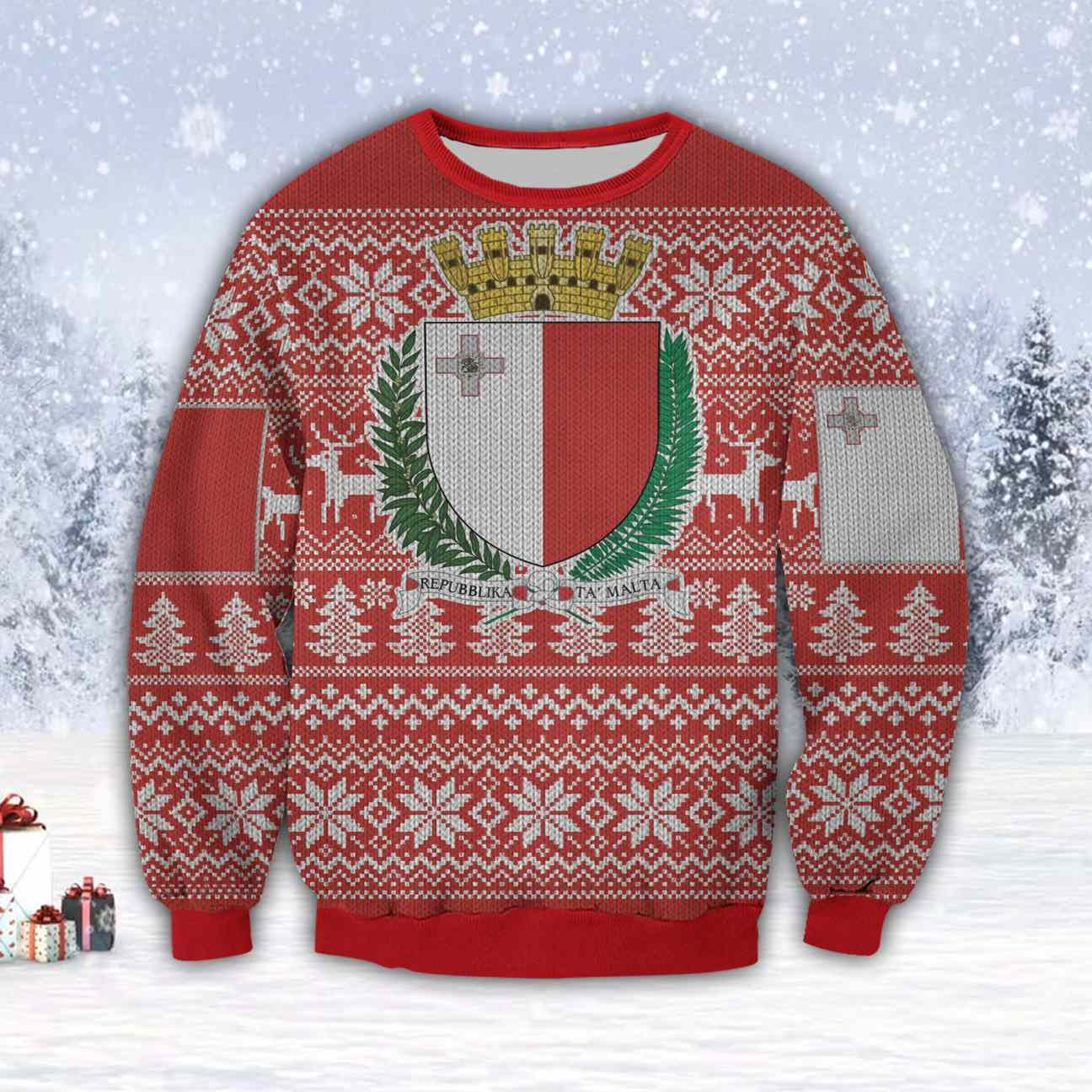 Malta Island Country 3D All Over Print Ugly Christmas Sweater