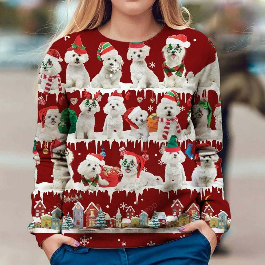 Maltese Snow Christmas Ugly Christmas Sweater, Perfect Holiday Gift