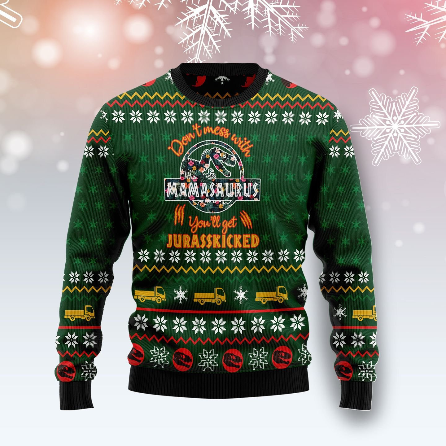 Mamasaurus Ugly Christmas Sweater, Perfect Holiday Gift