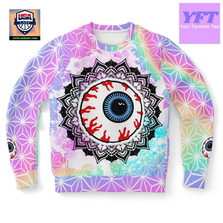 Mandala Eye Holographic Psychedelic 3d Ugly Christmas Sweater