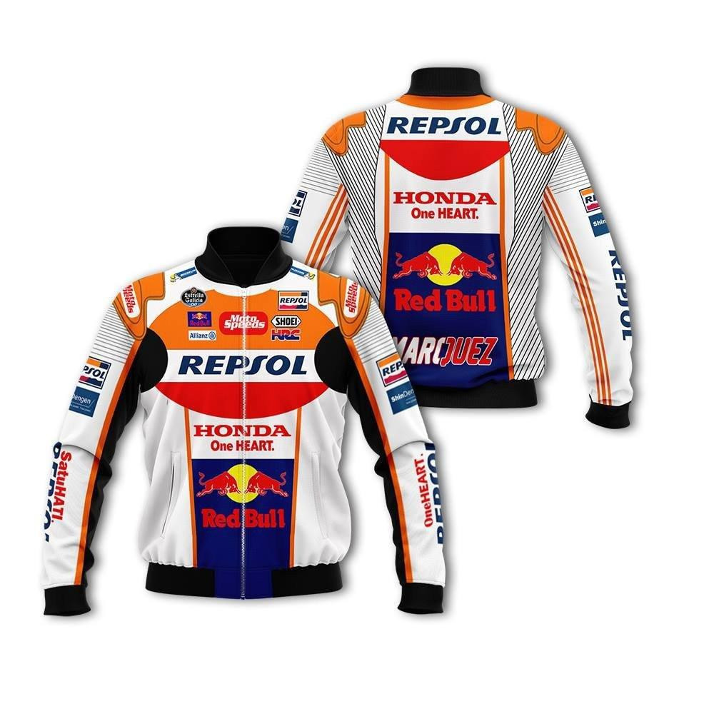 Marc Juez Repsol Honda Motogp Red Bull Bomber Jacket | Motorsport Racing Jacket for Men & Women | Racing Fan Gift