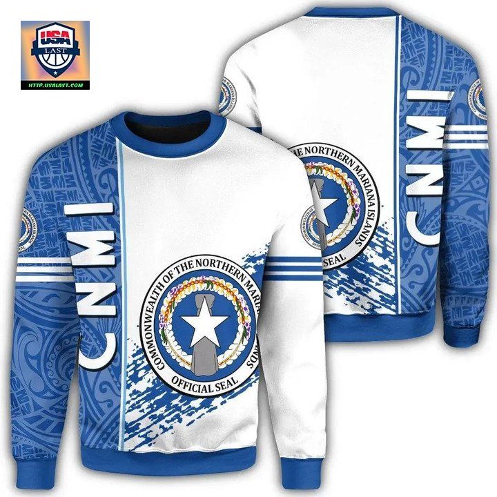 Mariana Islands Coat Of Arms Sweater Quarter Style J1C