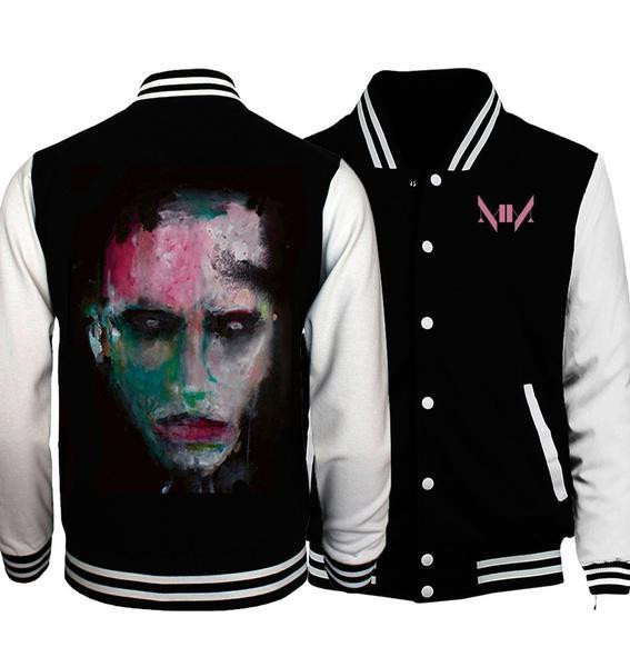 Marilyn Manson We Are Chaos Streetwear Baseball Jacket for Men & Women | Music Fan Gift