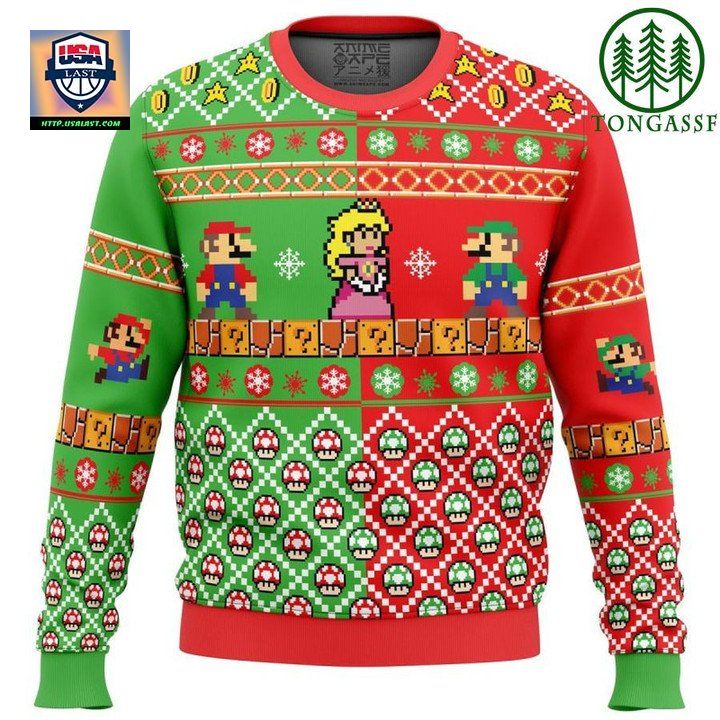 Mario Bros Ugly Christmas Sweater