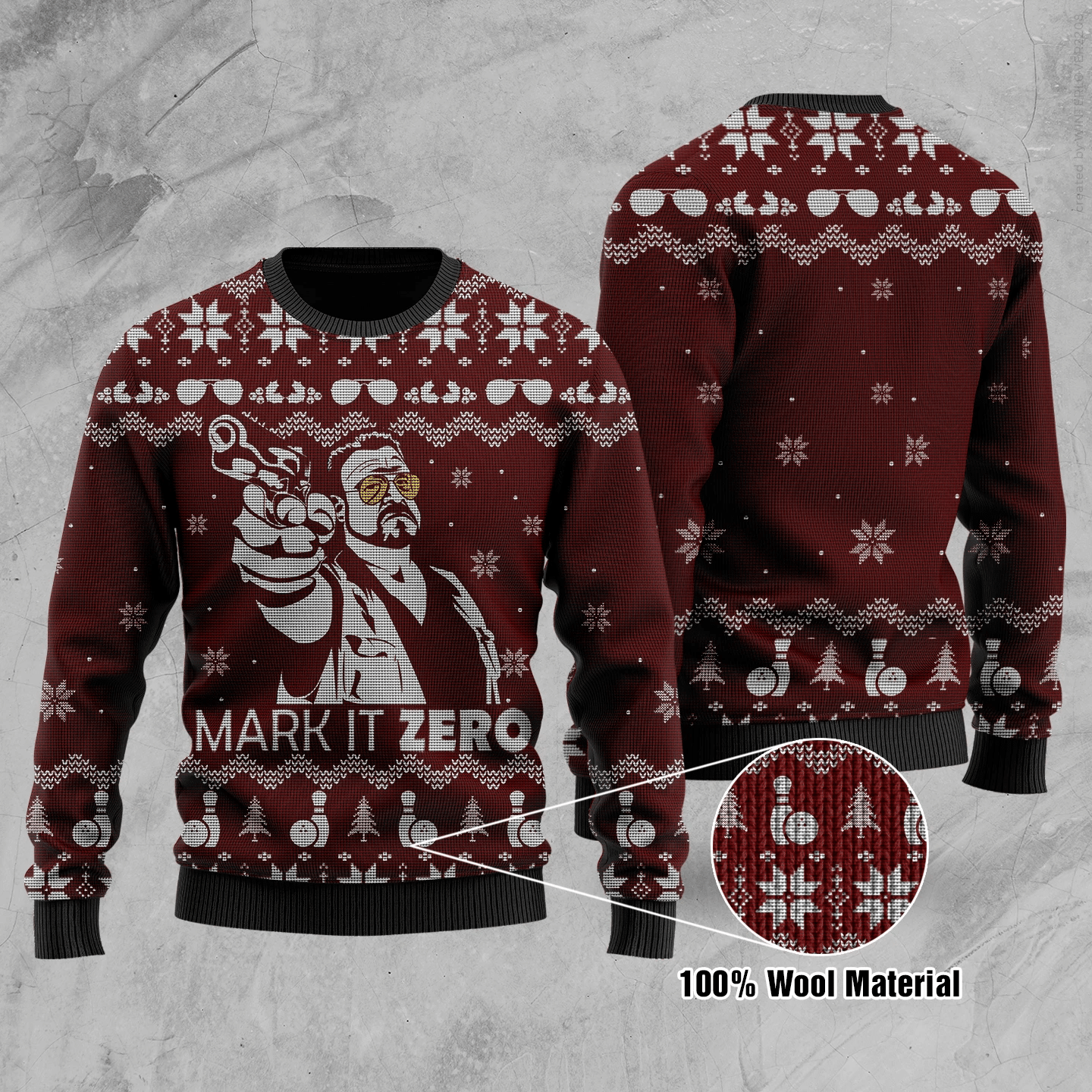Mark It Zero 3D Printed Ugly Christmas Sweater