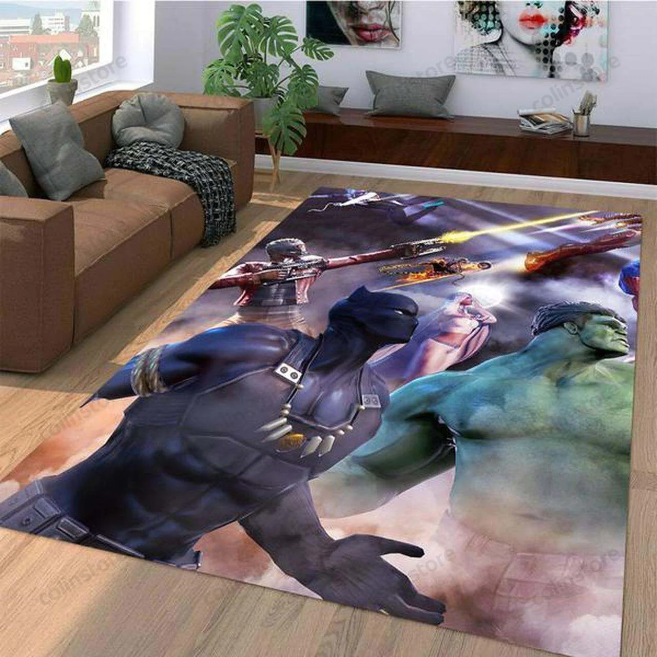 Marvel 3D Rectangle Area Rug – Full Print Carpet For Living Room & Bedroom Home Decor