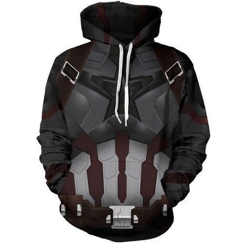 Marvel Captain America Zip 3D All Over Print Hoodie & Zip Hoodie