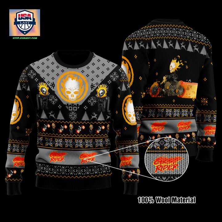 Marvel Comics Ghost Rider Christmas Sweater