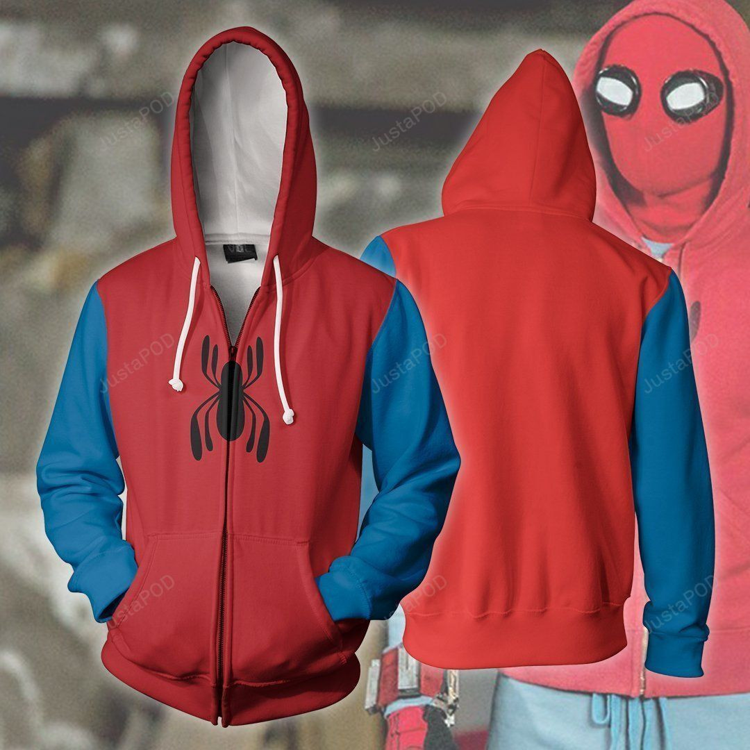 MARVEL COMICS Homecoming Spider-Man Cosplay 3D All Over Print Hoodie & Zip Hoodie