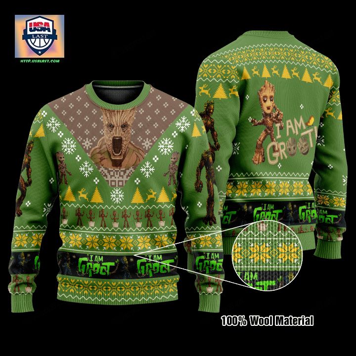Marvel Comics I Am Groot Christmas Sweater