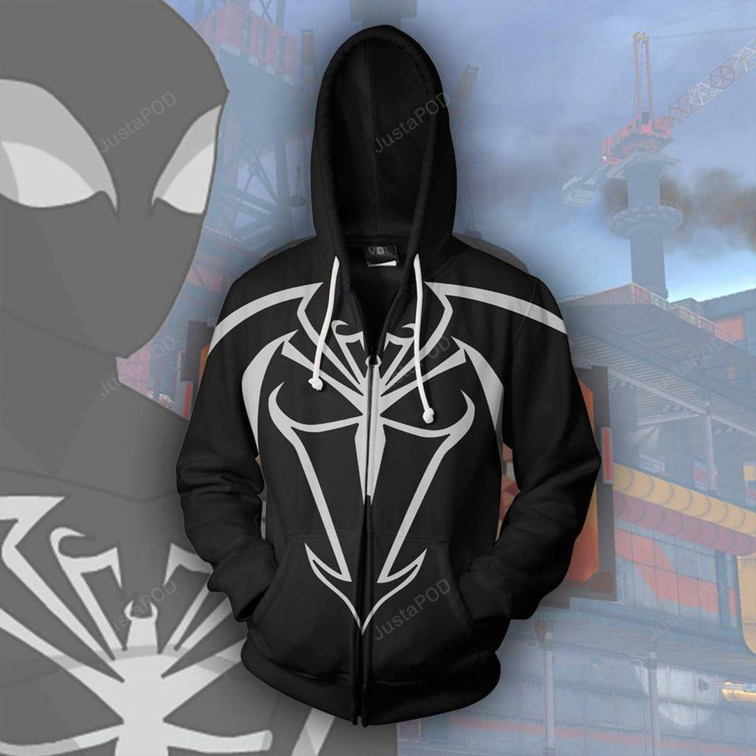 MARVEL COMICS Unlimited Symbiote Spider-Man Cosplay 3D All Over Print Hoodie & Zip Hoodie