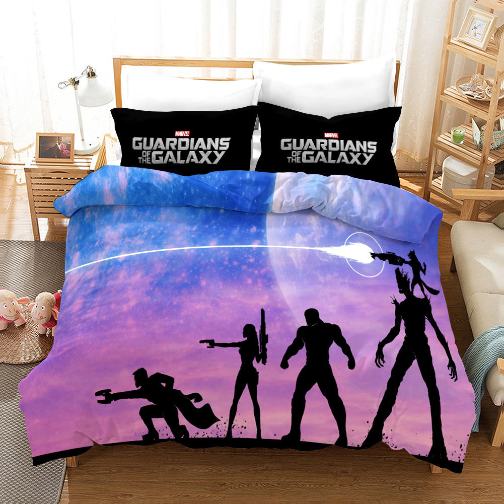 Marvel Guardians Of The Galaxy Duvet Cover Quilt Cover Pillowcase Bedding Set Bed Linen Home Bedroom Decor