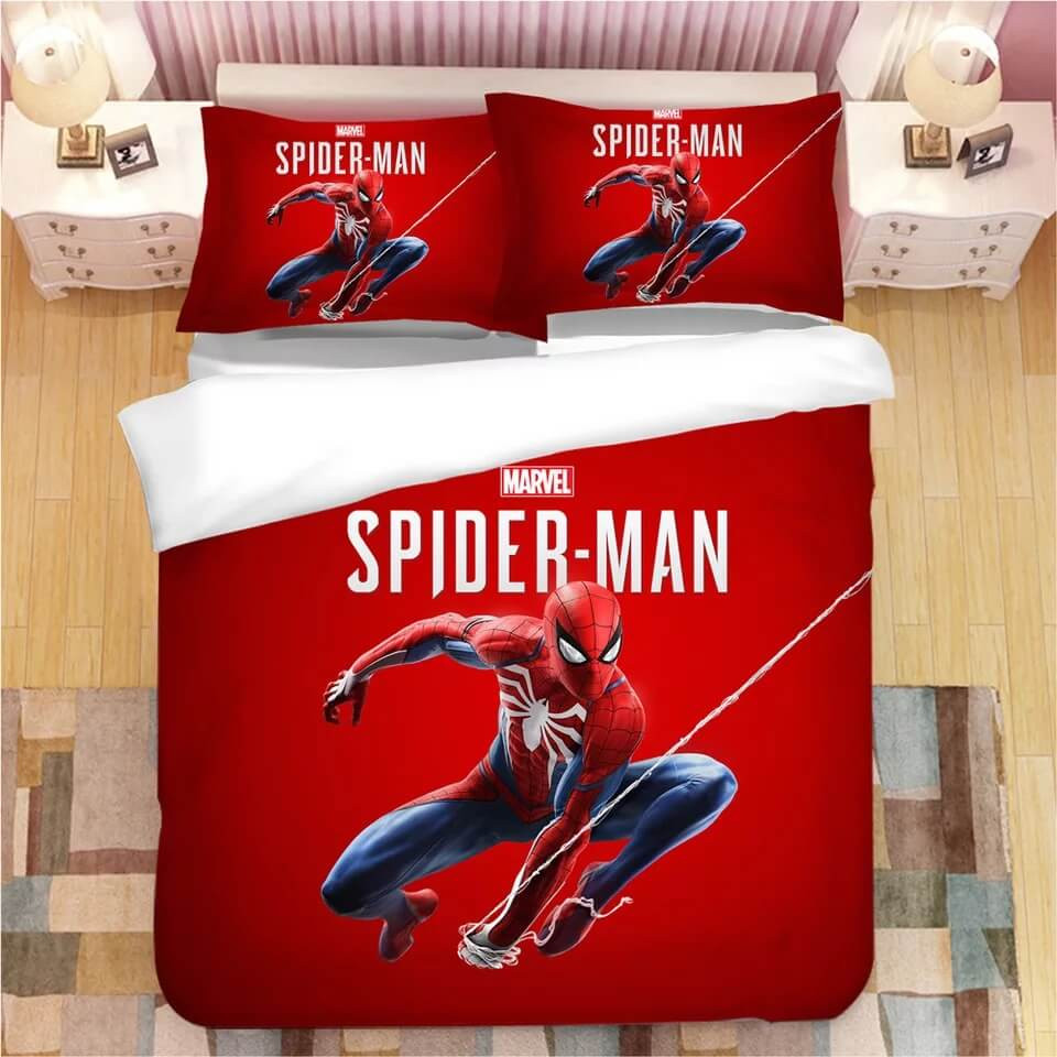 Marvel Spider-Man Duvet Cover Quilt Cover Pillowcase Bedding Set Bed Linen Home Bedroom Decor