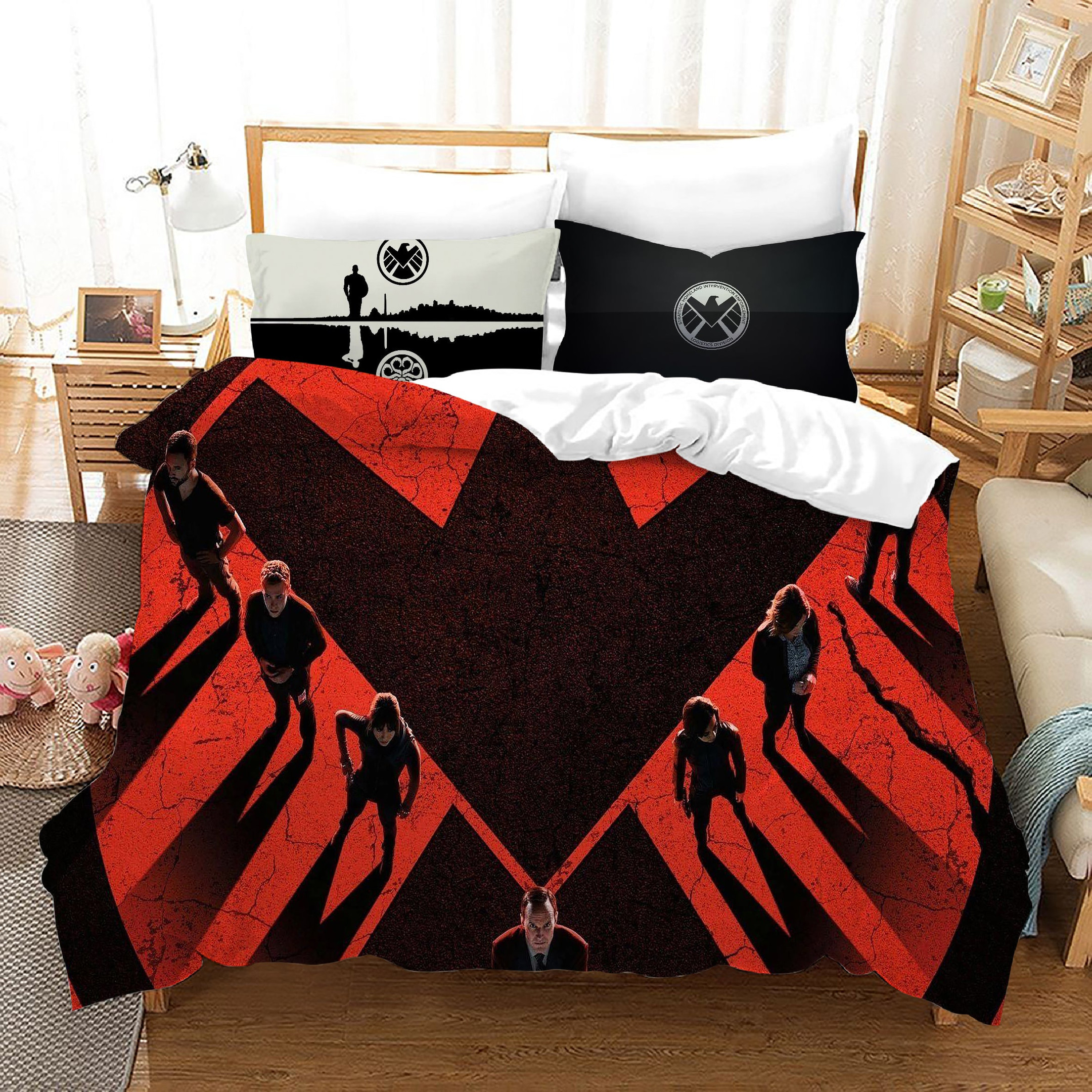 Marvel'S Agents Of Shield Duvet Cover Quilt Cover Pillowcase Bedding Set Bed Linen Home Bedroom Decor