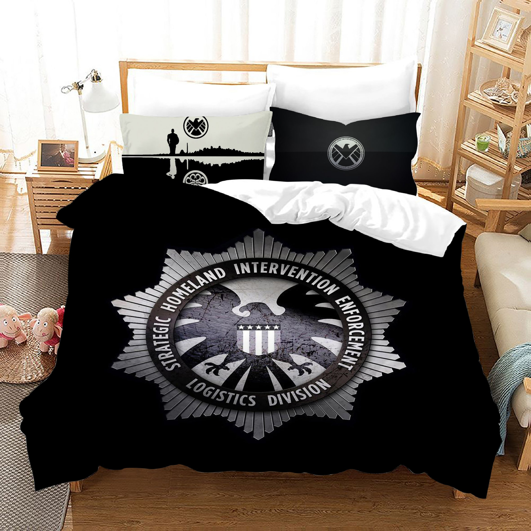 Marvel'S Agents Of Shield Duvet Cover Quilt Cover Pillowcase Bedding Set Bed Linen Home Bedroom Decor