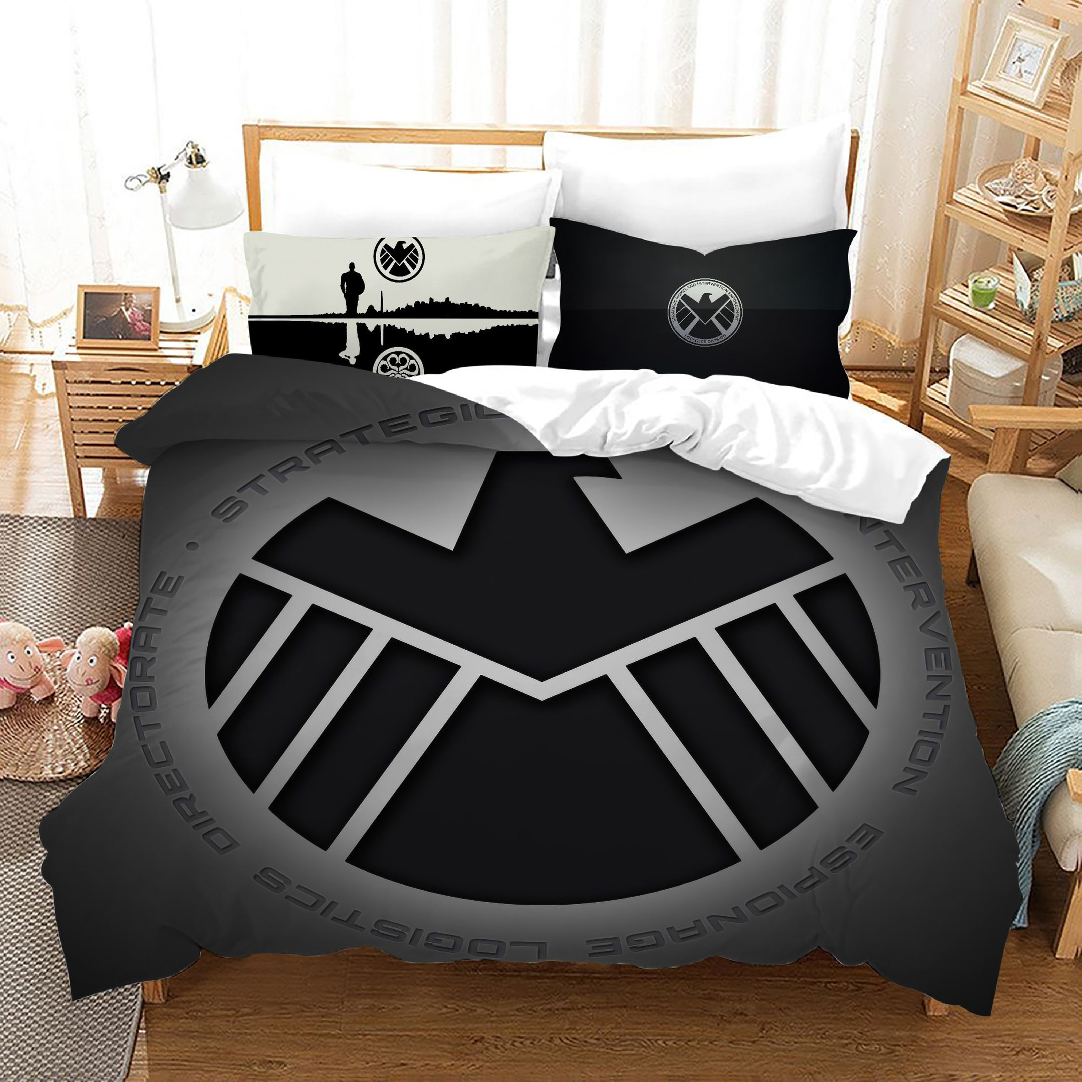 Marvel'S Agents Of Shield Duvet Cover Quilt Cover Pillowcase Bedding Set Bed Linen Home Bedroom Decor