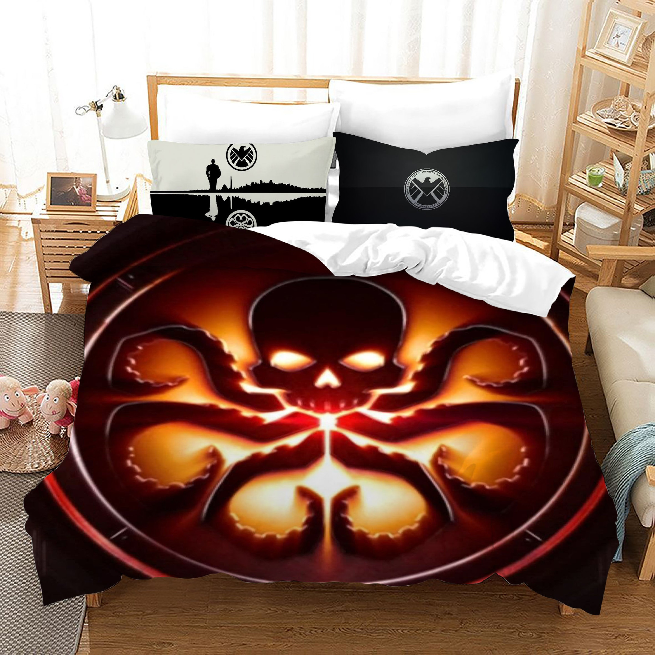 Marvel'S Agents Of Shield Duvet Cover Quilt Cover Pillowcase Bedding Set Bed Linen Home Bedroom Decor