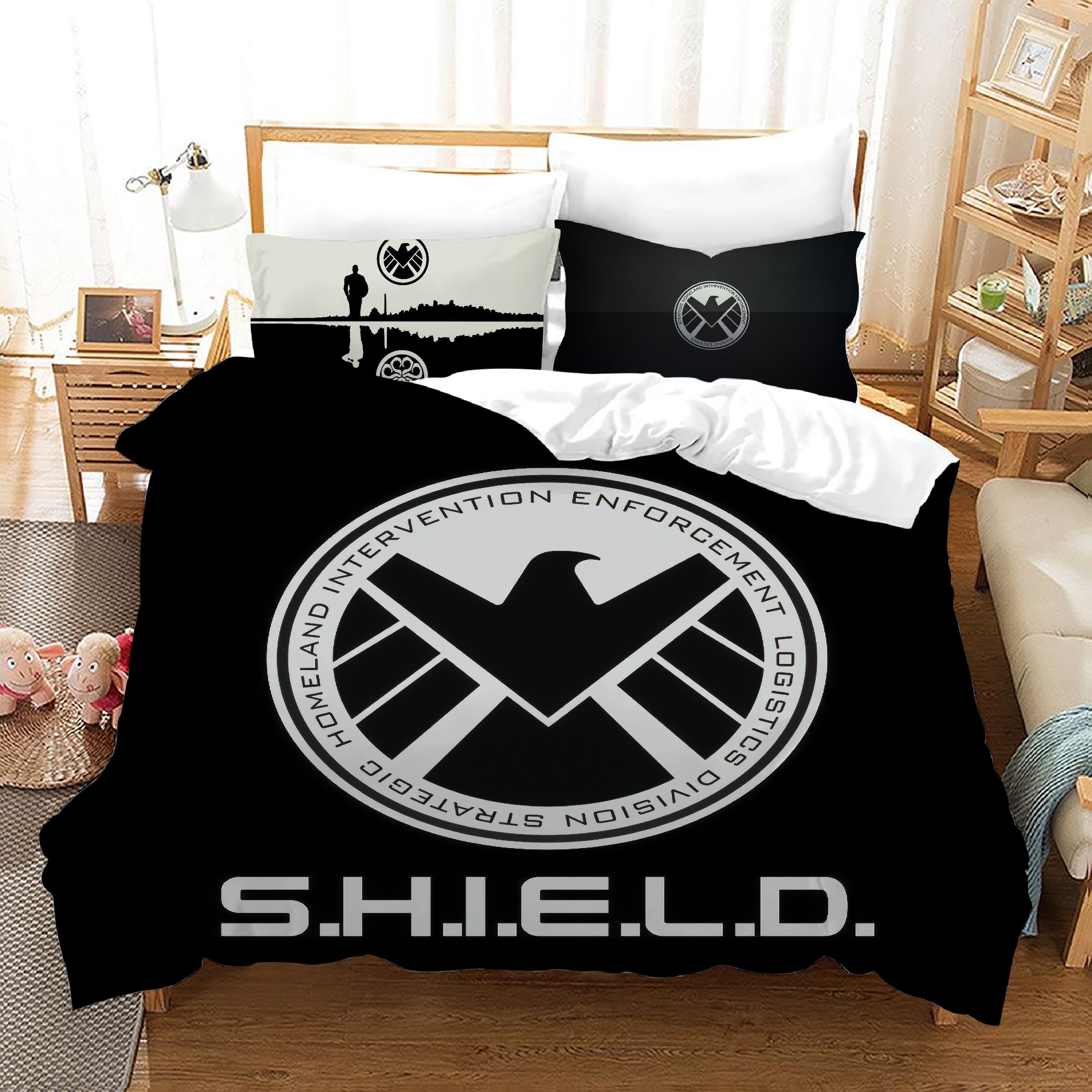 Marvel'S Agents Of Shield Duvet Cover Quilt Cover Pillowcase Bedding Set Bed Linen Home Bedroom Decor