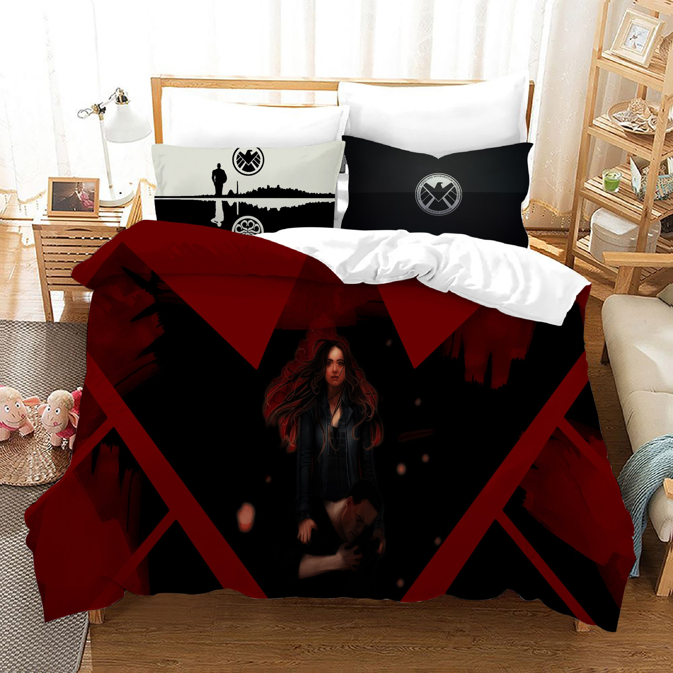 Marvel'S Agents Of Shield Duvet Cover Quilt Cover Pillowcase Bedding Set Bed Linen Home Bedroom Decor